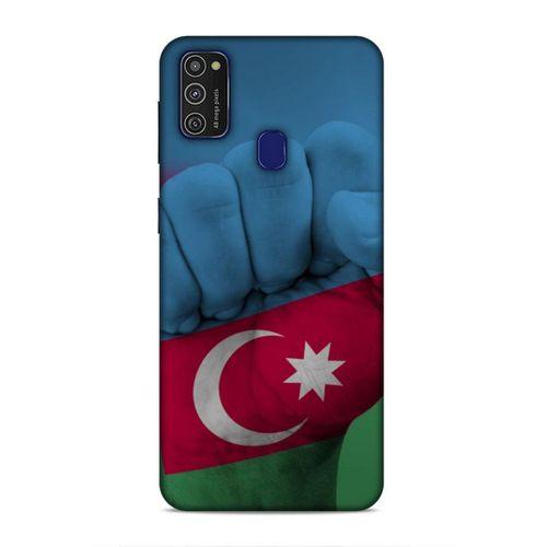 Samsung Galaxy M21 Uyumlu Kılıf Azarbaijan (19) Kılıfları Yumruk Bayrak