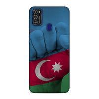 Samsung Galaxy M21 Uyumlu Kılıf Azarbaijan (19) Kılıfları Yumruk Bayrak