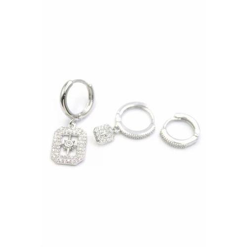 3'lü Kutup Yıldızı Küpe - Gümüş