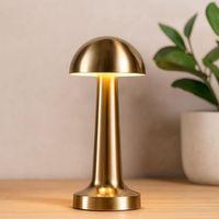 Oval Metal Mantar Masa Lambası - Dokunmatik Type-C 3 Mod