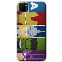 Huawei Y5P Kılıf HD Desen Baskılı Arka Kapak + Temperli Cam - Avengers-1