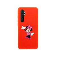 Xiaomi Note 10 Lite Minnie Mouse Premium Silikonlu Kırmızı Telefon Kılıfı