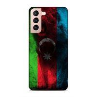 Samsung Galaxy S21 Uyumlu Kılıf Azarbaijan (35) Fit Design Kılıf Bayrak Aslanlı