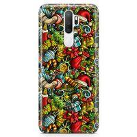 Oppo A9 2020 Kılıf Mery Christmas Doodle Arka Kapak Koruma Desenli Full Koruyucu