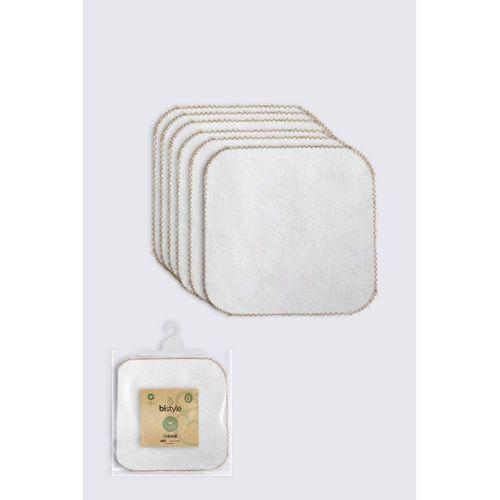 Bistyle Bistyle Organik 28x28 6'Lı Havlu Mendil 90105 Ekru