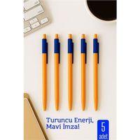 Modacar Tükenmez Kalem Mavi Ofis ve Okul İçin Pratik Yazım 5 li PAKET