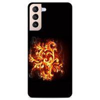 Lopard Samsung Galaxy S21 Plus Uyumlu Kılıf FireX (26) Tpu Silikon Kılıf Ateş Wallpaper
