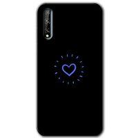 Huawei P Smart S Kılıf Baskılı Kapak - Heart Strokes + 5D Tam Kaplayan Cam