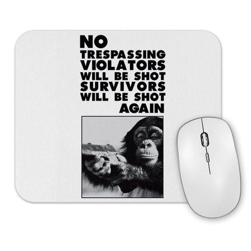 Macaco Atirador Branca Mouse Pad