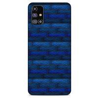 Samsung Galaxy M31s Kılıf Patchwork (43) Thin Fit Kılıf Mavi Tonları