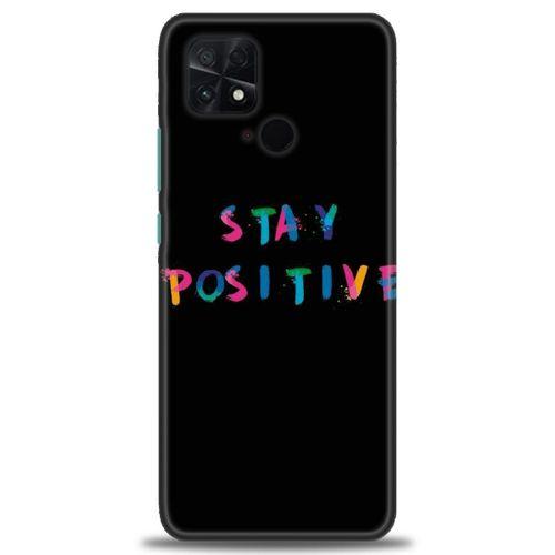Xiaomi Poco C40 Kılıf HD Baskılı Kılıf - Stay Positive + Tam Ekran Koruyucu