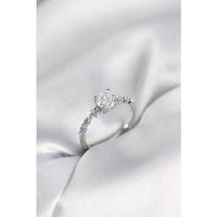 Tek Taş Model Zirkon Taşlı Gümüş Renk Kadın Yüzük