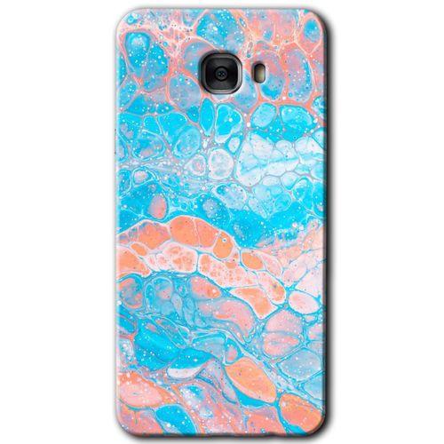 Samsung Galaxy C9 Pro HD Baskılı Kılıf + 9D Tam Ekran Koruyucu - Bubbles 1