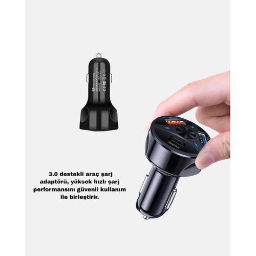 Araç İçi Telefon Tutucu + Quick Charge 3.0 Araç Şarj Cihazı Seti