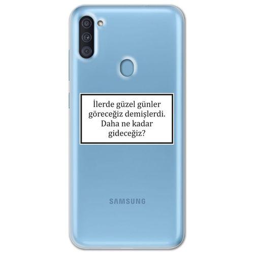 Galaxy A11 Kılıf HD Yazı Baskılı Silikon Arka Kapak - Yazı 7