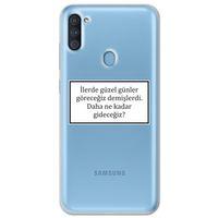 Galaxy A11 Kılıf HD Yazı Baskılı Silikon Arka Kapak - Yazı 7