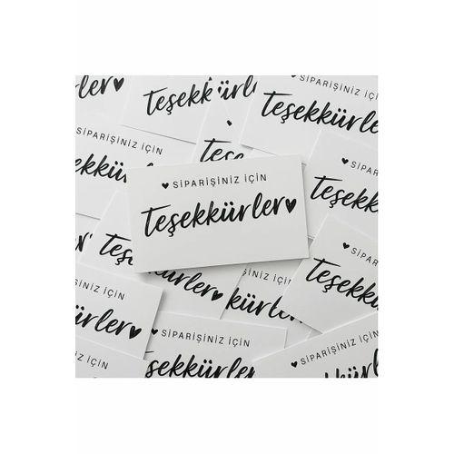 ’’Siparişiniz için teşekkürler’’ Teşekkür Kartı 100 Ad 8x5cm 300 gr Mat Kuşe