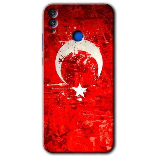 MRCİLETİSİM Honor 8x Kılıf HD Desen Baskılı Arka Kapak + Temperli Cam - Albayrak 2