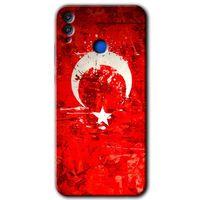 MRCİLETİSİM Honor 8x Kılıf HD Desen Baskılı Arka Kapak + Temperli Cam - Albayrak 2