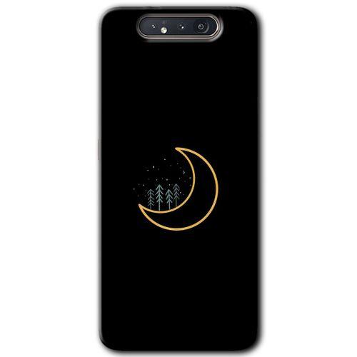 Potkal Hediye Fabrikası Samsung Galaxy A80 HD Baskılı Kılıf + 9D Tam Ekran Koruyucu - İyi Geceler