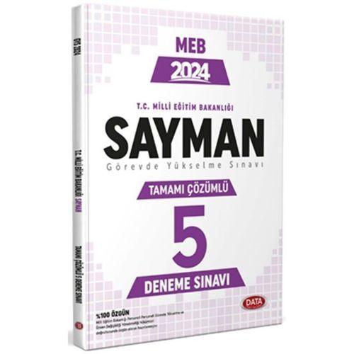2024 Milli Eğitim Bakanlığı Sayman Tamamı Çözümlü GYS 5 Deneme Sınavı Data Yayınları