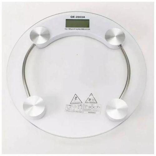 Yuvarlak Şeffaf Dijital Cam Baskül Terazi Tartı Hassas Ölçüm Modern Şık Tasarım
