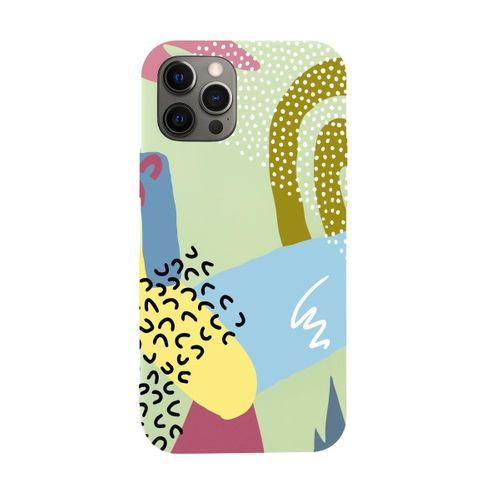 iPhone 12 Pro Max Colorful Patterns Premium Silikonlu Telefon Kılıfı