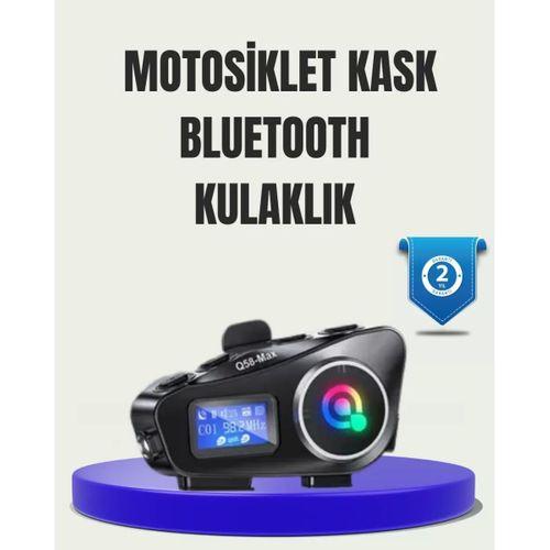 Ip65 Suya Dayanıklı Kask Bluetooth Kulaklık Lcd Ekranlı