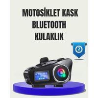 Ip65 Suya Dayanıklı Kask Bluetooth Kulaklık Lcd Ekranlı