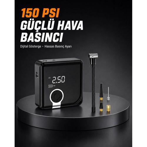 Dijital Ekranlı Diyafram Tip Kompresör 150 Psı Güçlü Motorlu