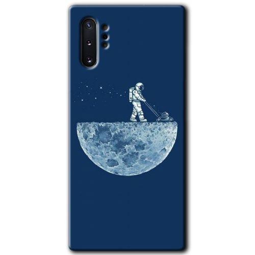 Galaxy Note 10 Plus Kılıf HD Desen Baskılı Arka Kapak - Uzay İşçisi + Kırılmaz Cam