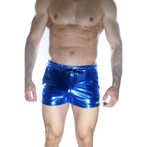 Erkek Mavi Lame Short