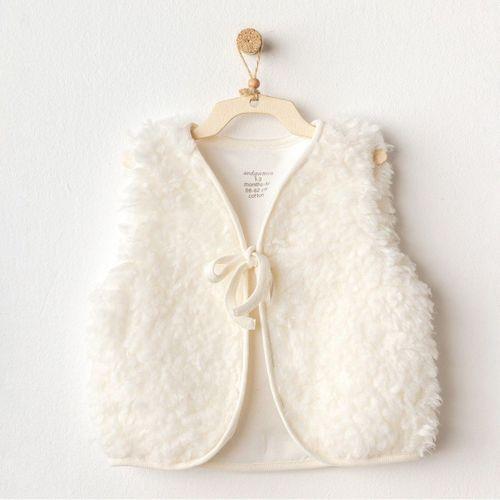Andywawa Andywawa AC25254 Basic Bebe Yelek Ekru
