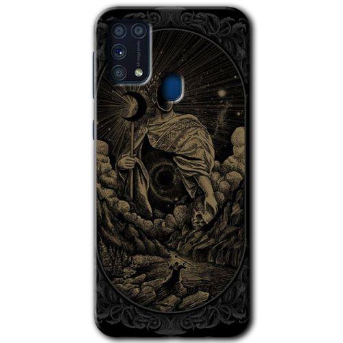 MRCİLETİSİM Samsung Galaxy M31 Kılıf Baskılı Kapak - Kıyamet + 5D Tam Kaplayan Cam