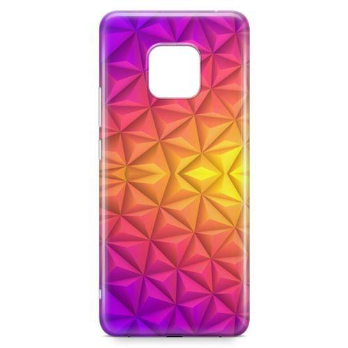 Huawei Mate 20 Pro Kılıf Elmas Rainbow Arka Kapak Koruma Desenli Full Koruyucu