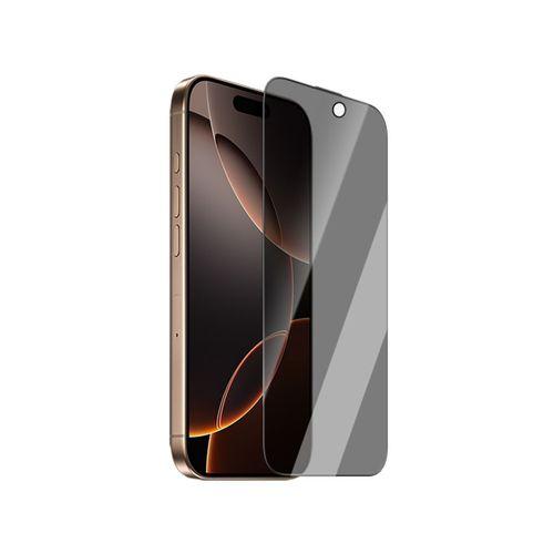 Apple iPhone 16 Pro CaseWorld 0.25mm Privacy 3D Temperli Cam Ekran Koruyucu + Uygulama Aparatlı