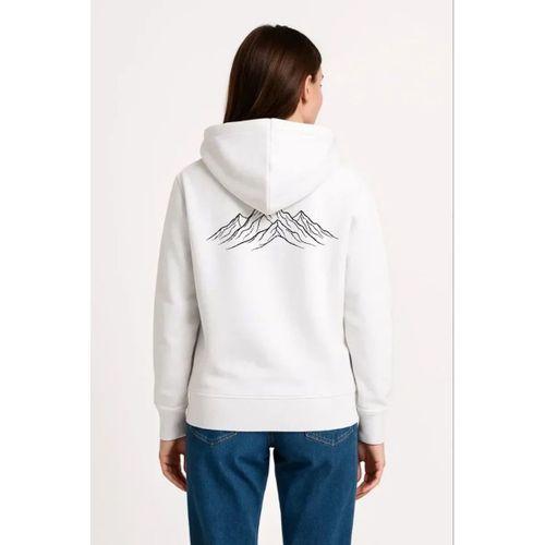 Nihilist Penguen Özel Tasarım Oversize Kapüşonlu Sweatshirt - Beyaz