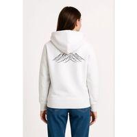 Nihilist Penguen Özel Tasarım Oversize Kapüşonlu Sweatshirt - Beyaz