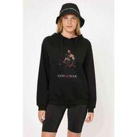 God Of War Screen Baskılı Siyah Kadın Kapşonlu Sweashirt