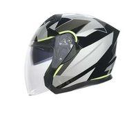 SEVGENT Kask Çenesiz Vizörlü Kc Siyah Gri Neon Sarı E Belgeli L Beden