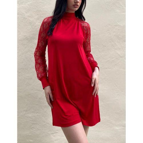 Kadın Uzun Kollu Damla Detaylı Sandy Mini Elbise