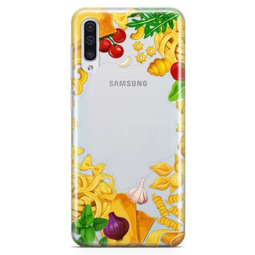 Samsung Galaxy A50 Kılıf İtalyan Makarna Malzemeleri Arka Kapak Koruma Desenli Full Koruyucu