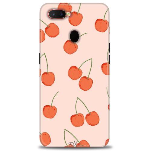 Oppo A12 Kılıf HD Baskılı Kılıf - Büyük Kirazlar + Tam Ekran Koruyucu