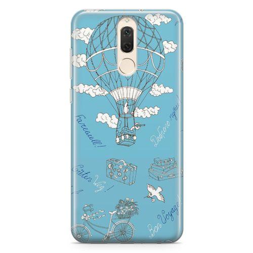 Huawei Mate 10 Lite Kılıf Vintage Seyahat Arka Kapak Koruma Desenli Full Koruyucu