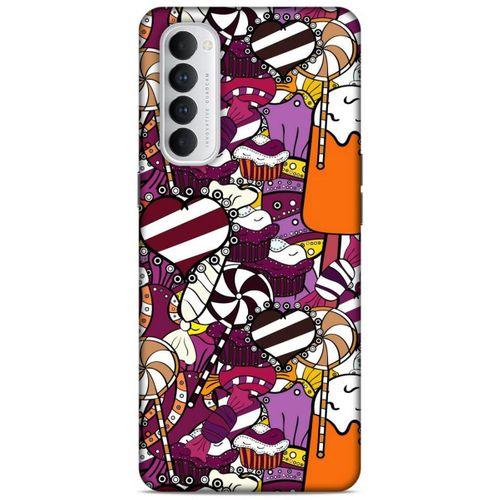 Lopard Oppo Reno 4 Pro Uyumlu Kılıf Soyut Sanat (32) Desenli Soft Silikon Kılıf