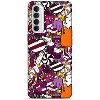 Lopard Oppo Reno 4 Pro Uyumlu Kılıf Soyut Sanat (32) Desenli Soft Silikon Kılıf