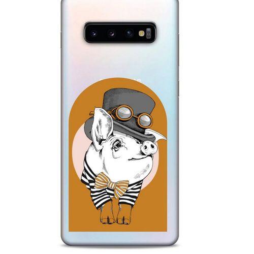Zoologix (37) Samsung Galaxy S10 Plus Şeffaf Kılıf Silikon Desenli