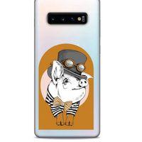 Zoologix (37) Samsung Galaxy S10 Plus Şeffaf Kılıf Silikon Desenli