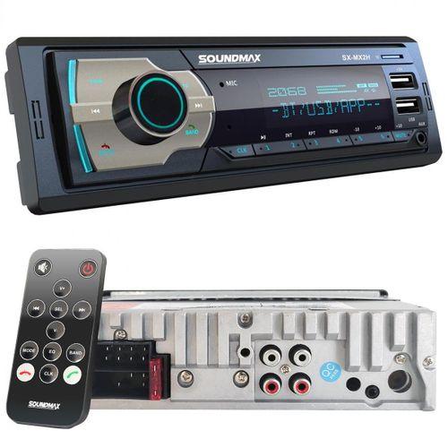 SOUNDMAX SX-MX2H Oto Teyp 4X50 Watt Bluetooth Mobil Aplikasyon 2xUsb Sd Fm Aux