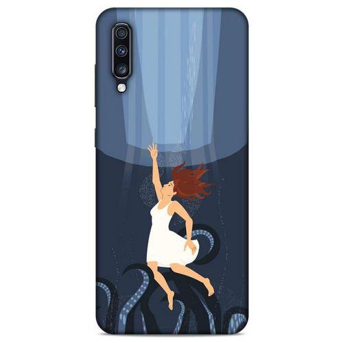 Samsung Galaxy A70s Kılıf Depresyon (43) Thin Fit Kılıf Mavi Tonları